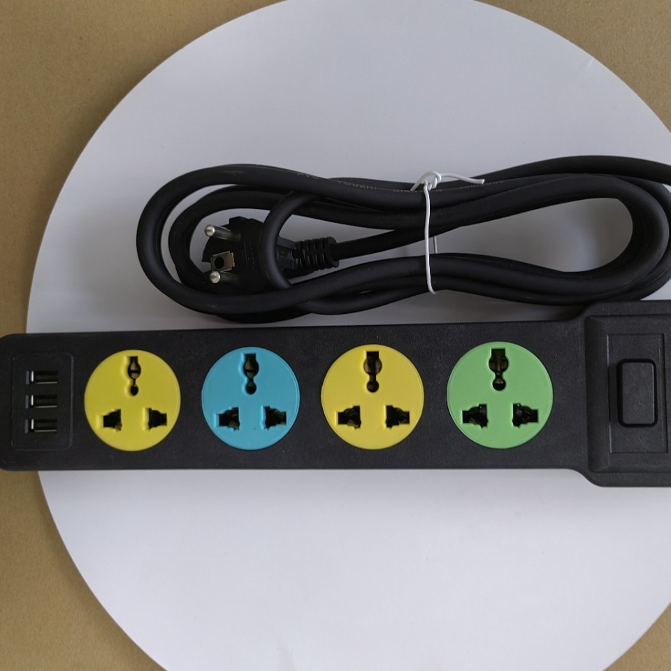 Regleta de Enchufes con Interruptor para Comercio Transfronterizo, Venta al por Mayor, Extensión de Enchufe Multi-toma, USB Inteligente, Aplicable en Múltiples Países