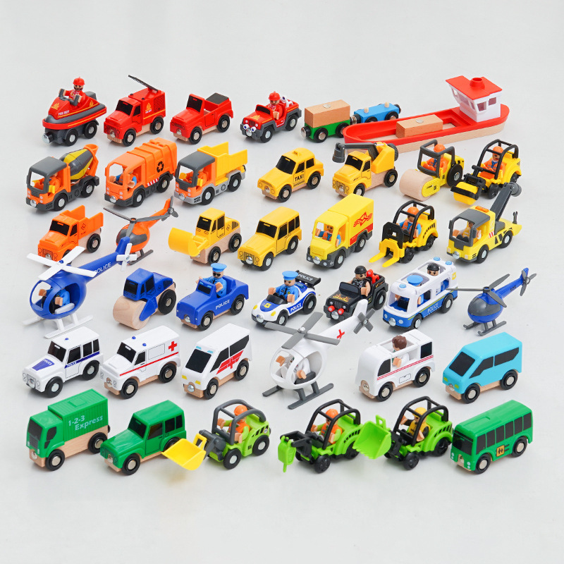 Wooden Multifunctional Magnetic Thomas Car Scene Car Compatible with Thomas Wooden Track