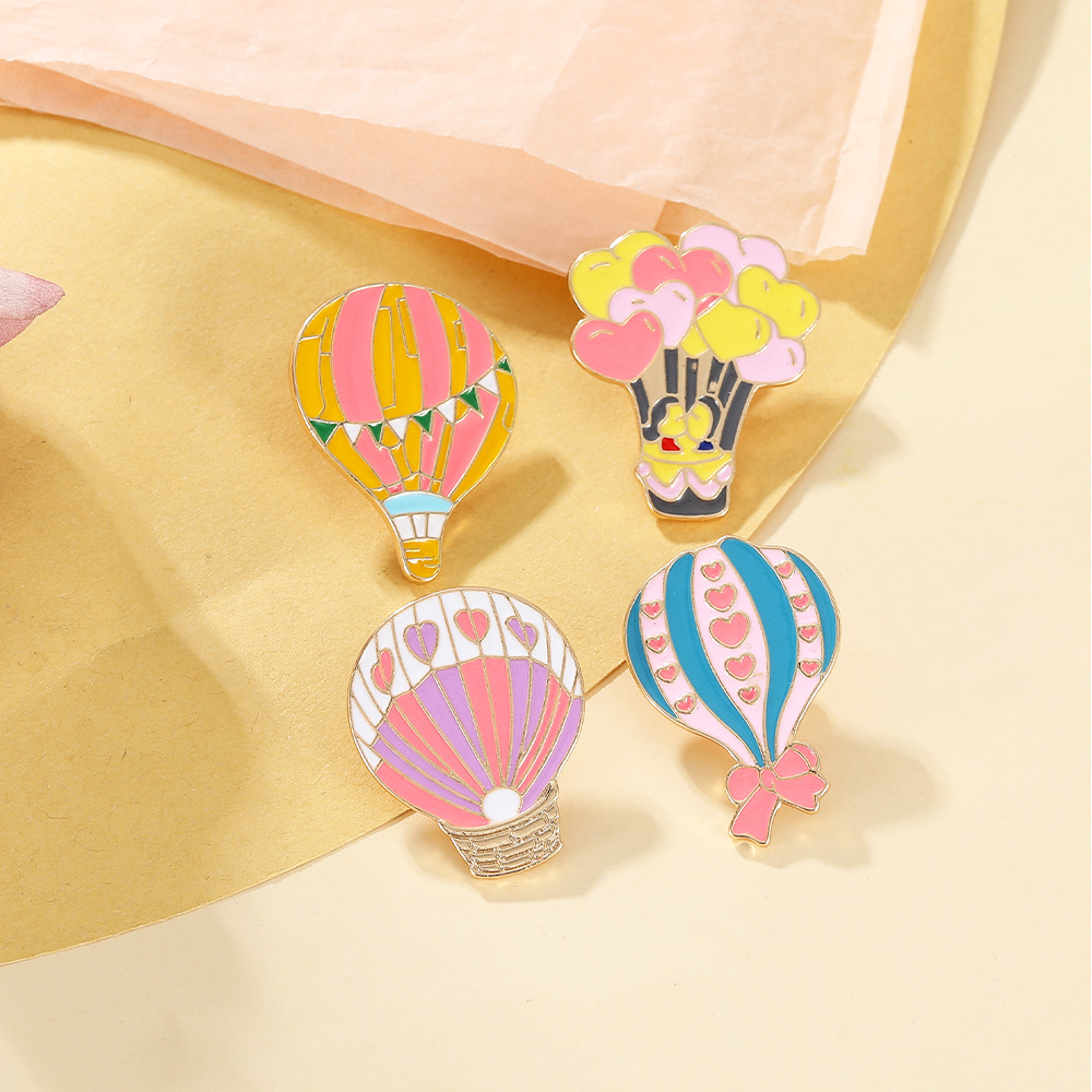 Alloy Material IG Style Pin Balloon Alloy Enamel Plating Unisex Brooches
