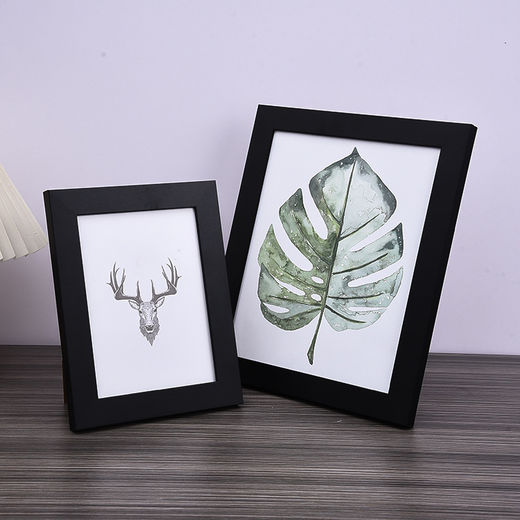 Cross-border direct supply Nordic modern solid wood ins simple photo frame decoration inspirational desktop decoration wooden crafts