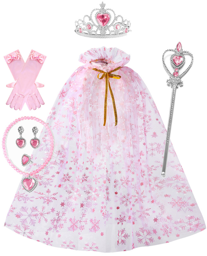 핑크 눈송이 + 왕관 세트