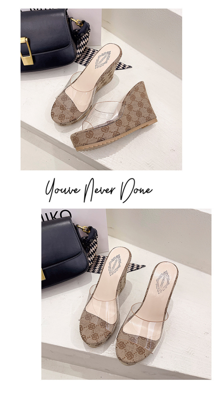 Wedge Sandals For Women Transparent Beach Slippers Stylish_voghion.com