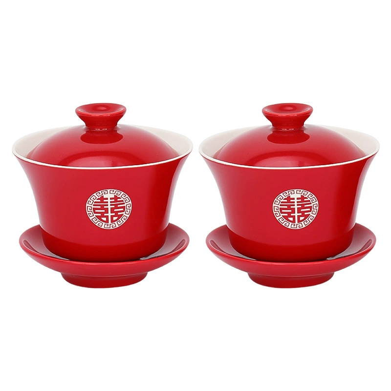 Heytea Tea Cup Wedding Set Wedding Changes A pair of red cups and tea sets wedding supplies