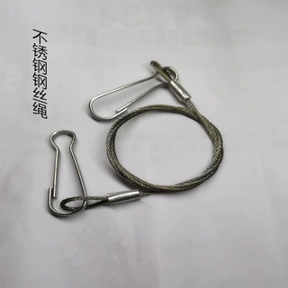 源头厂家304不锈钢钢丝绳 彩色钢丝圈 铝套端子压圆压扁钢丝绳