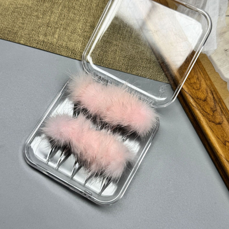 European and American Foreign Trade Cross-Border Handmade Fur Ball Dragon Claw Wearable Nails Popular Nail Art Wholesale Eagle Claw Magnetic Cat Claw