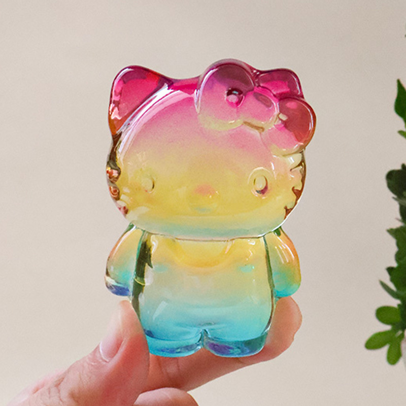 琉璃HelloKitty猫摆件玻璃kt猫可爱生日礼品家居装饰黄水晶凯蒂猫|undefined