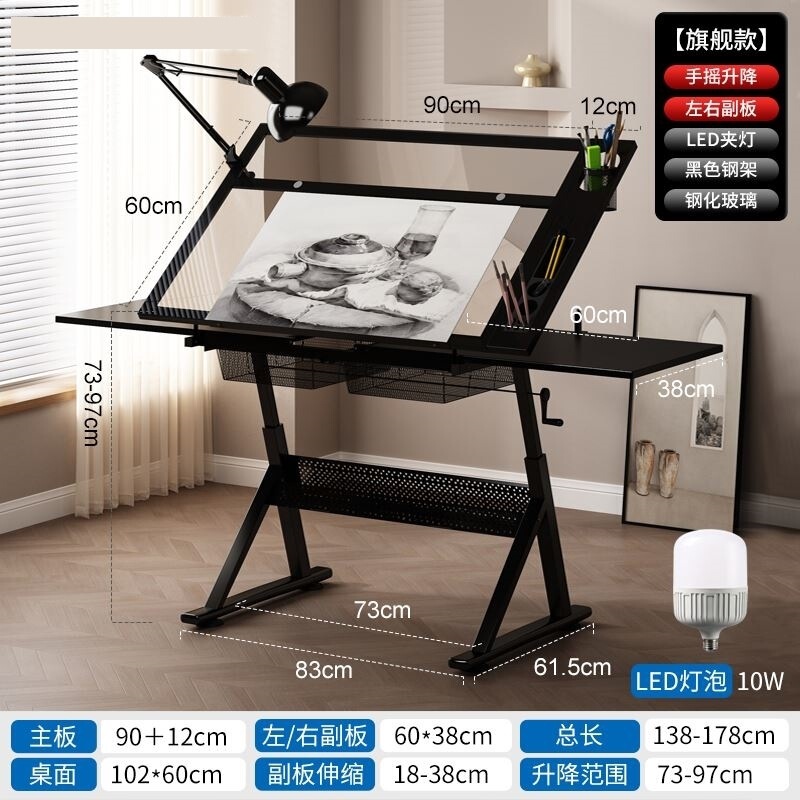 Oil Painting Workbench Table Can Be Lifted and Lowered for Drawing, American Painting Table, Painting Drawing Table, Calligraphy Table, Art Drawing