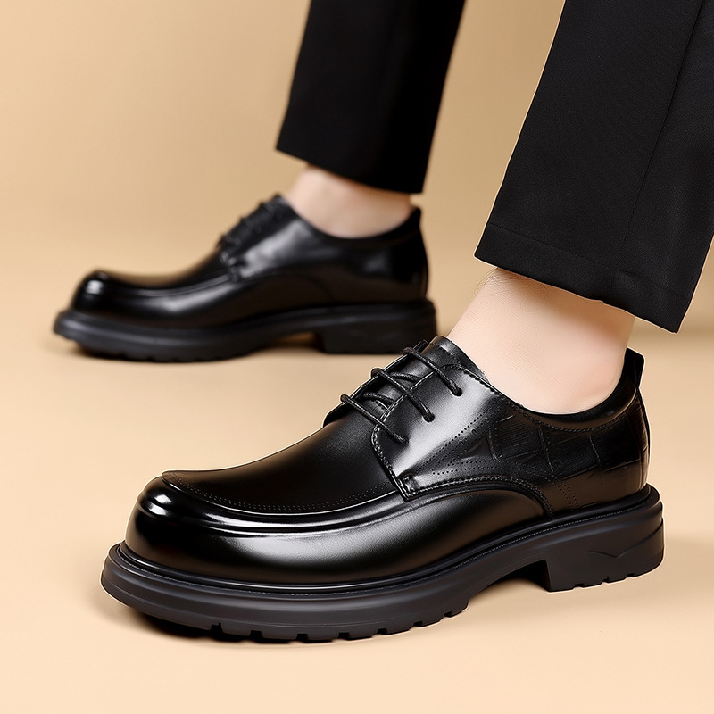 Men's shoes 2026 autumn/winter new collection: British-style business formal leather shoes, men's casual commuter shoes, lace-up Derby shoes