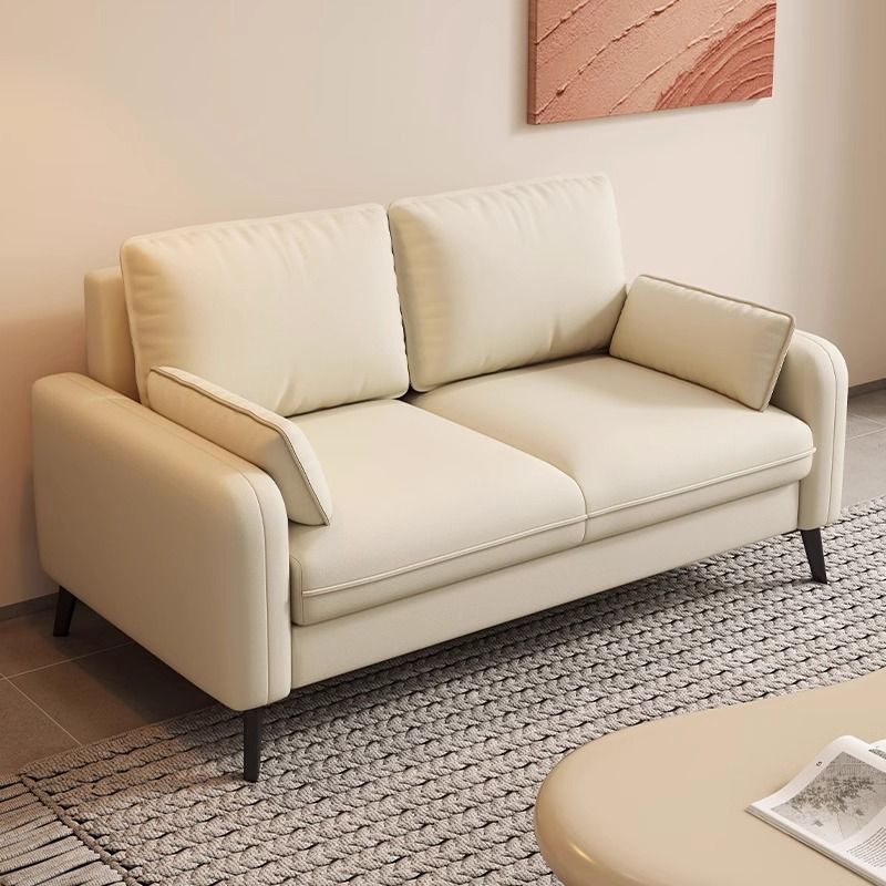 Cream Style Small Apartment Double Three-Person Sofa Living Room Rental House Bedroom Apartment Reception Area Multi-Scenario Small Sofa