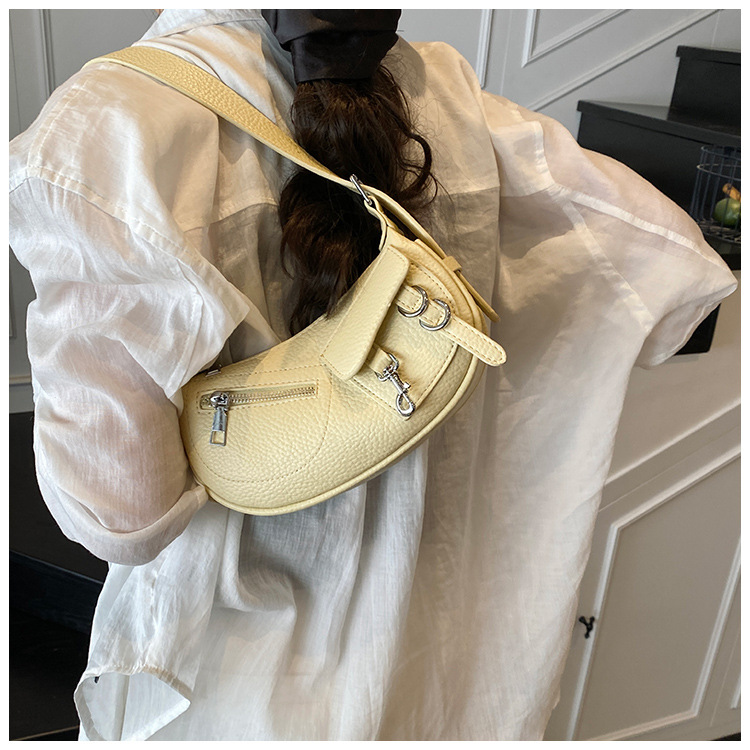 Underarm trendy and fashionable dumpling bag for women, simple and versatile Korean style single-shoulder bag, 2025 new niche design crossbody bag undefined