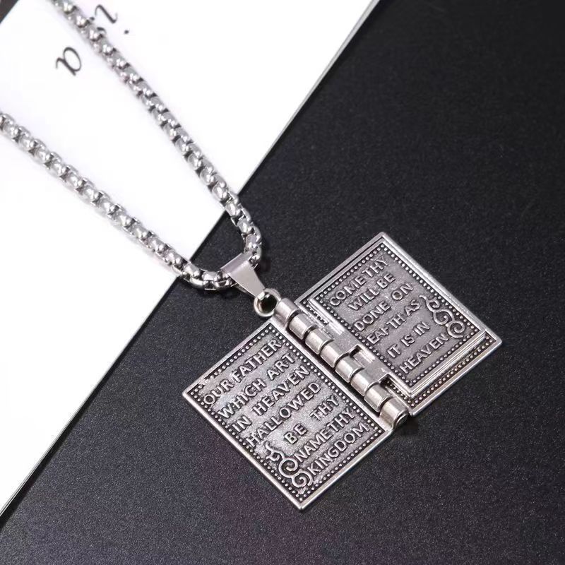 Personalized Cross Scripture Pendant Necklace For Men And Women_voghion.com