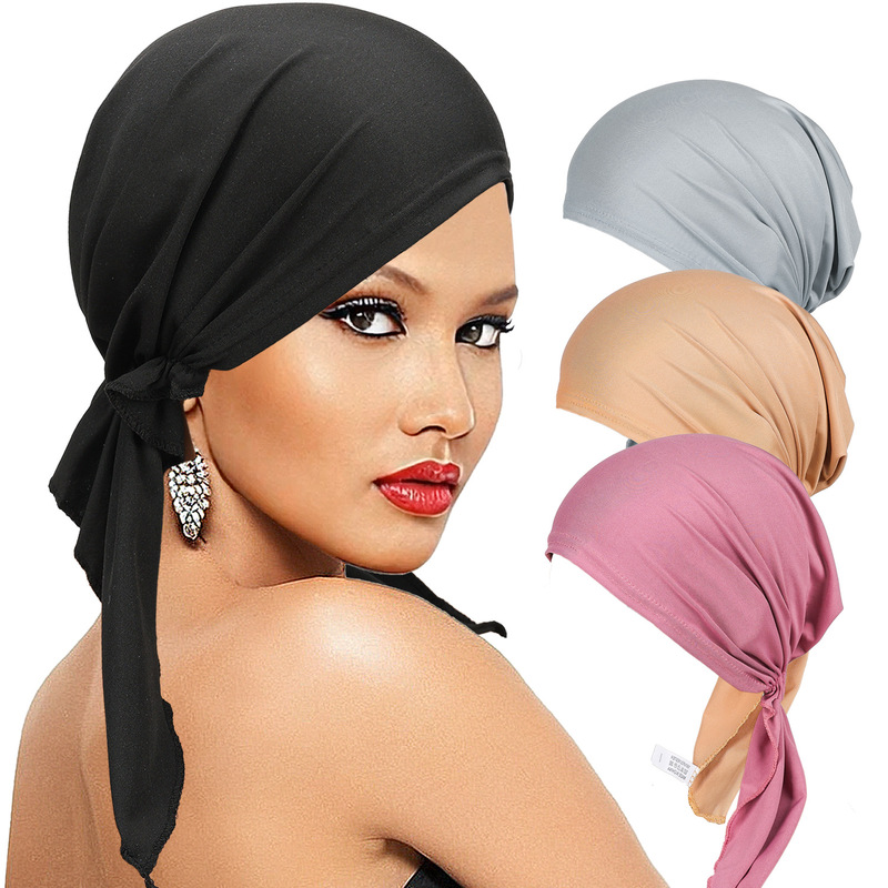 Fashion Women's Breathable Toe Hat Headscarf Hat Home Comfortable Breathable Headgear Beanless Base Cap Chemotherapy Care Cap