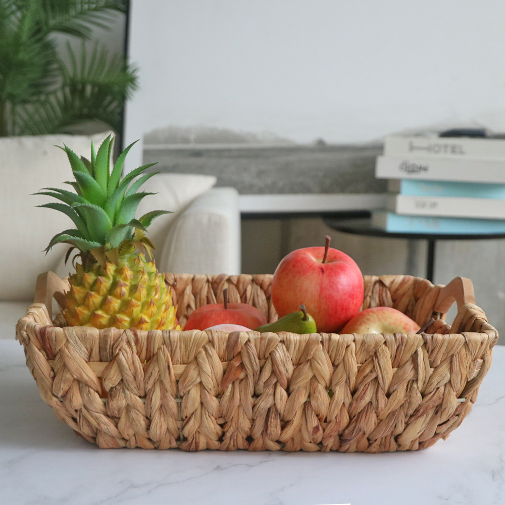 Amazon Venta caliente portátil de agua calabaza cesta de almacenamiento tejido a mano de almacenamiento cesta de almacenamiento de paja