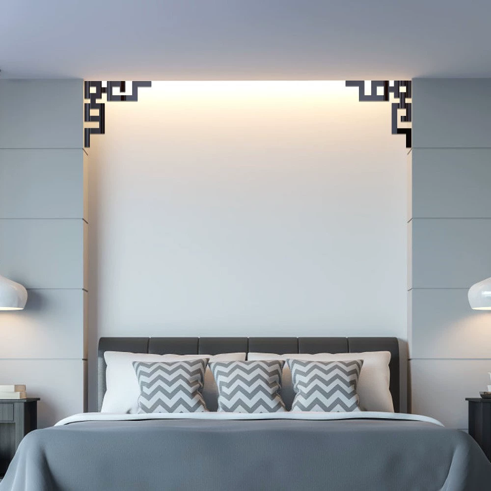 Новые стеклянные двери диагональные наклейки балкон оконные решетки зеркало трехмерный декоративный фон живопись диагональный край акриловые настенные наклейки