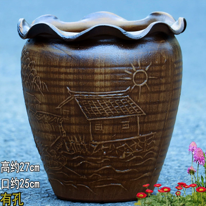 Breathable high boots, ceramic big flowerpot