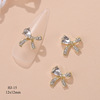 Japanese metal nail decoration with bow, decorations handmade for nails, new collection, wholesale