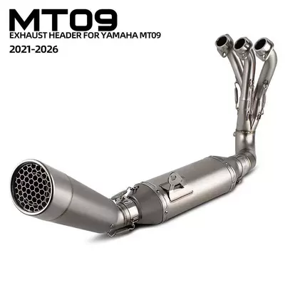 Suitable for Yamaha MT-09 modified stainless steel exhaust pipe, bottom outlet short muffler, full system for 2021-2025 models (Motorcycle exhaust pipe)