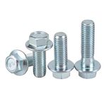 8.8级GB5787六角头法兰面螺栓蓝白锌凹脑不带齿外六角法兰M5-M12