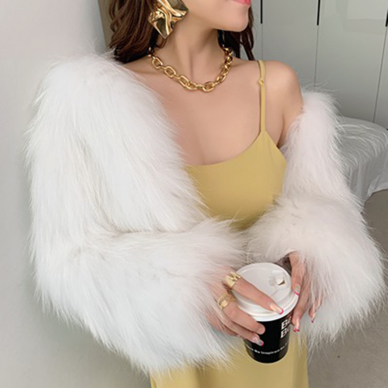 Women's double-sided woven fur coat with whole leather raccoon fur 2023 Haining imported short fashion slimming leather fur
