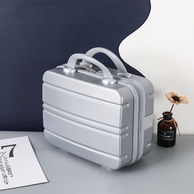Mayorista de 7 pulgadas 14 pulgadas con patrón de logotipo maleta ABS maquillaje caja de embarque de mano bolsa de viaje maleta