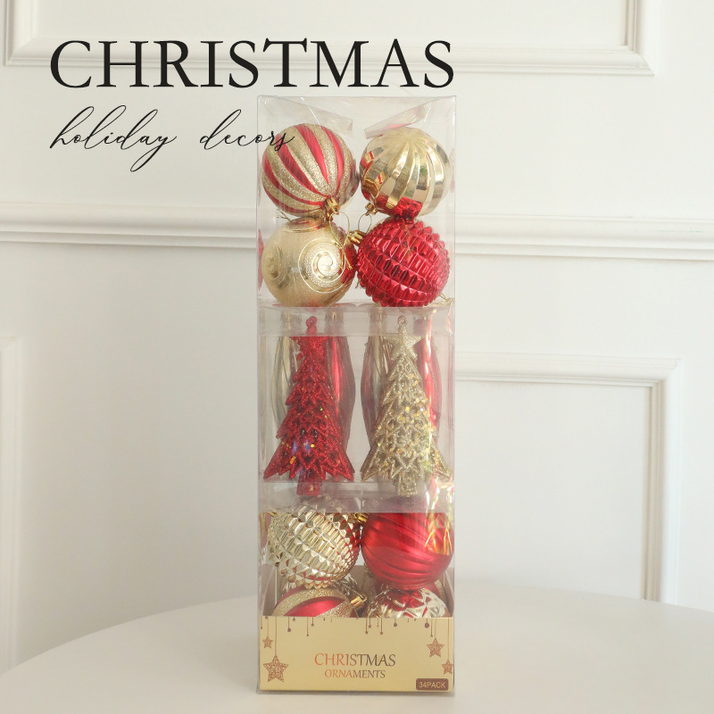 Navidad nuevo diseño creativo dibujado a mano con forma especial set de bolas de Navidad decoración de Navidad decoración de árbol de Navidad