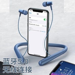 首掛け型カード挿入式超長時間バッテリー持続Bluetoothイヤホン、スマートフォン対応、通話、重低音、音楽、インイヤー、ワイヤレス