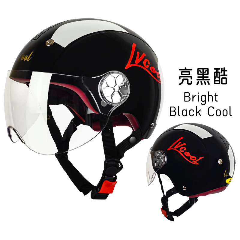 3C certificado coche eléctrico casco femenino lindo verano pedal batería coche casco Four Seasons universal motocicleta medio casco