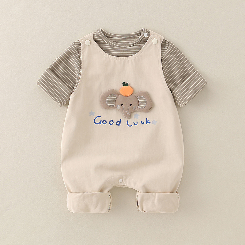 2026 Spring New Style A-Class Cotton Children's Clothing Set for Infants and Toddlers, Cartoon Baby Boy Clothes, Children's Clothing, Romper