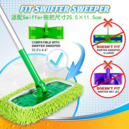 BG54 wholesale applicable mop 3M electrostatic dust removal mop replacement head chenille lazy mop household one mop