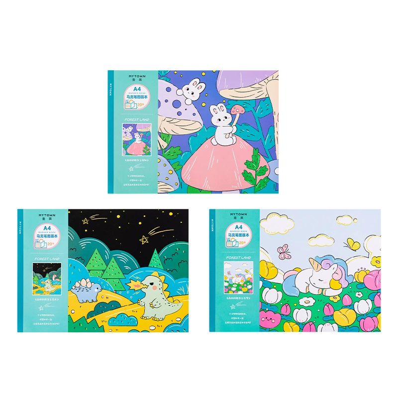 Stationery, book with pictures for elementary school students painting, increased thickness, graffiti
