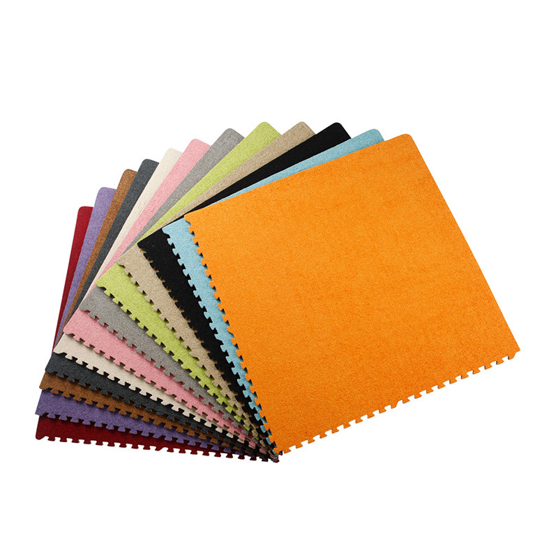 Spliced ​​Floor Mat Bedroom Bedside Carpet Home Room Thickeneded Non-Slip Short Plush Mat Kidsren's Cuttable Crawling Blanket