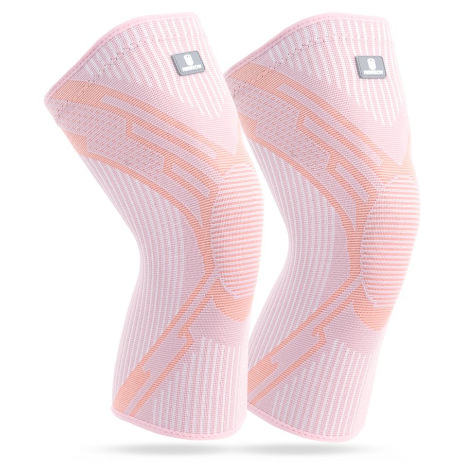 Rodilleras deportivas de verano para saltar la cuerda de nailon alargada para correr baloncesto para hombres y mujeres cubierta protectora profesional antideslizante para rodillas