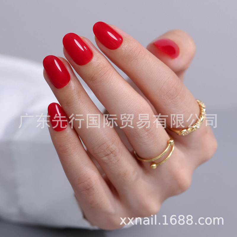 32Pcs Nails 16Size Gel Acrylic Soft Nail Finished Fake Nail Manicure Patch Wearable Nail Patch