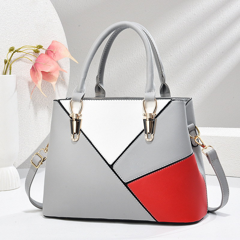 Bolso de Mujer de Gran Capacidad, Estilo Color Block, Nuevo Modelo 2025, Fabricante de Taizhou, Éxito de Ventas en Comercio Exterior Transfronterizo