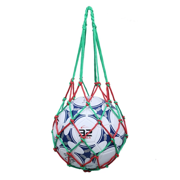 Red and green solid mesh bag