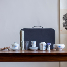 手绘竹子茶艺教学套组便携式旅行茶具整套德化白瓷泡茶器伴手礼