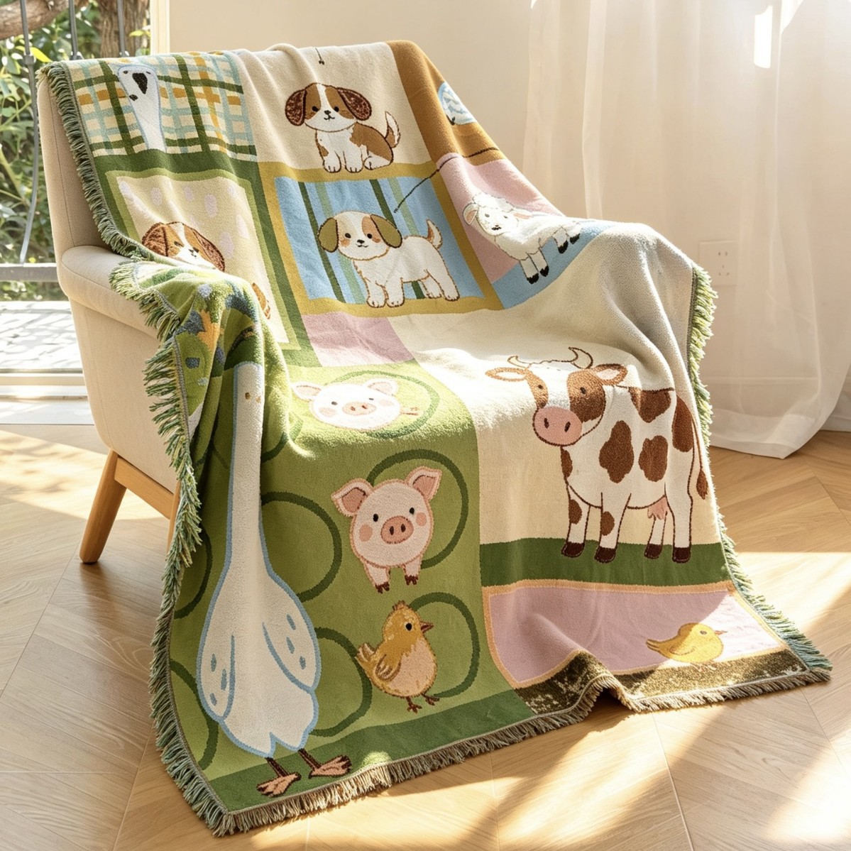 Cute oversized cat sofa cover, cartoon sofa slipcover, dirt-resistant and non-slip sofa cushion, suitable for autumn and winter, universal for all seasons