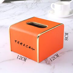 火鍋店のティッシュボックス、ホテルやレストランの正方形の業務用ティッシュボックス、ロゴ入り、軽奢な革製、KTV用、防水設計