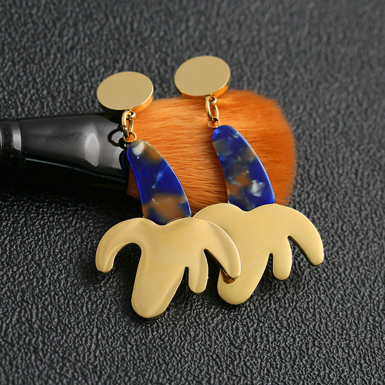 design acrylic earrings stainless steel