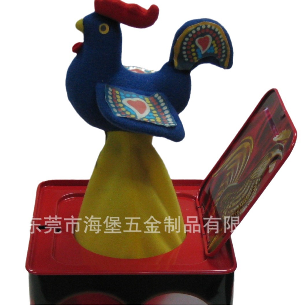 厂家直销Jack in the Box 手摇起跳音乐盒 , 毛公仔八音盒
