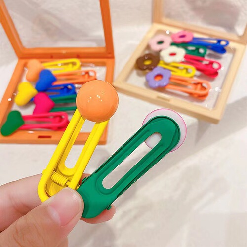 Korean New Children Cute Candy Hair Clips for Girls, Bangs Fringe Hair Accessories, Parent-Child Set for Girls' Hair Pins