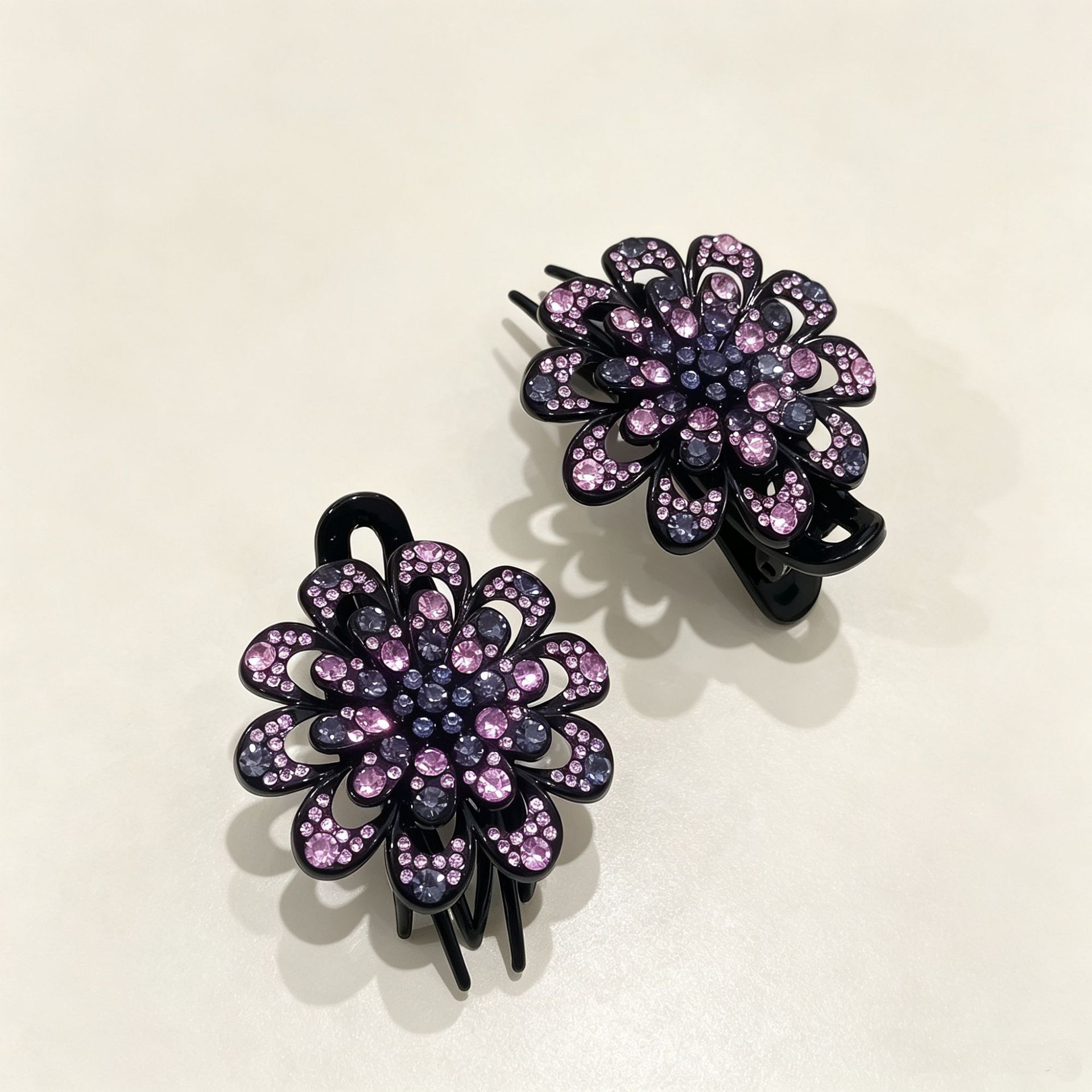 Large hair clip for women, back-of-the-head clip, elegant hair accessory for moms, popular internet celebrity style, rhinestone hair accessory, duckbill clip, hair clip