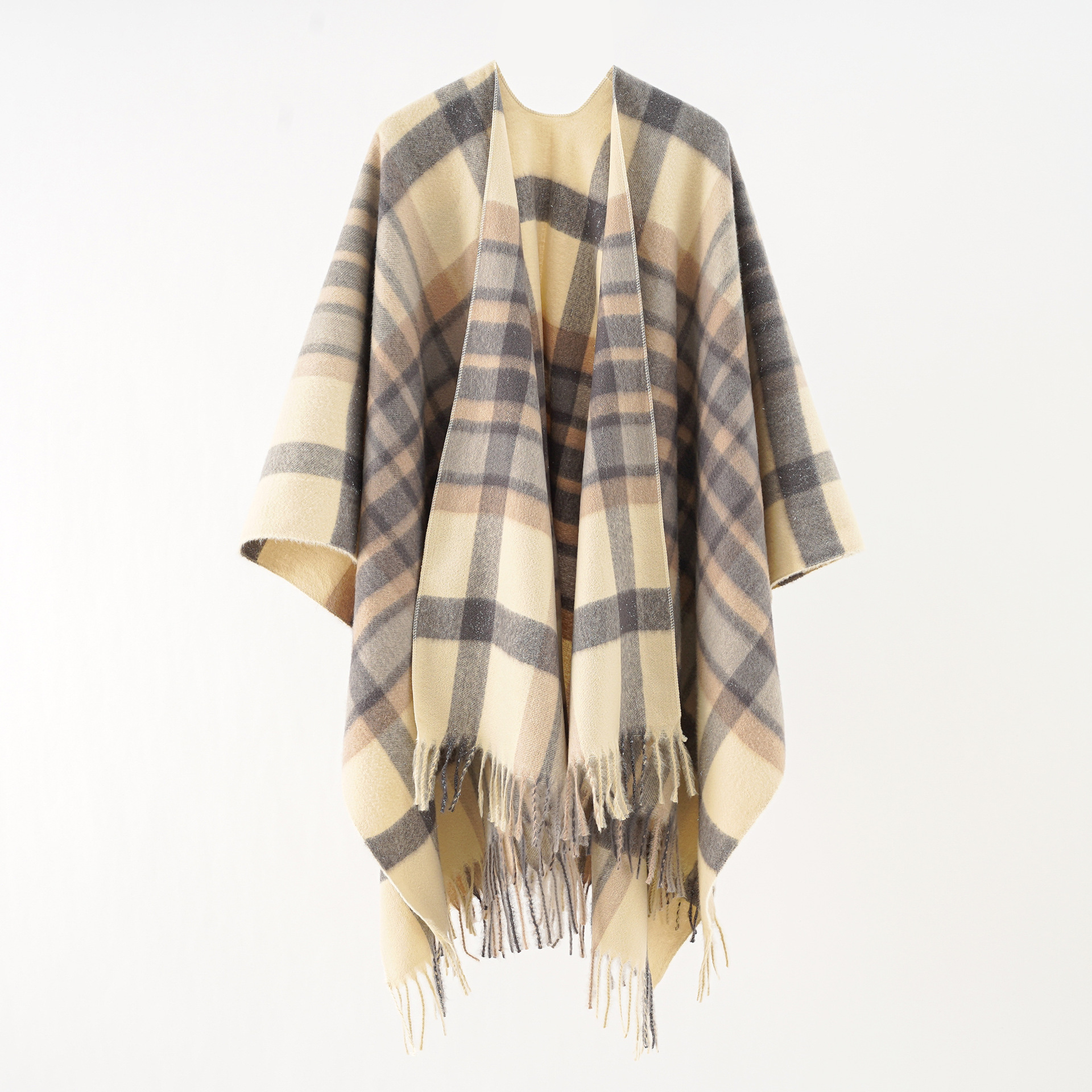 Scialle etnico versatile alla moda per uomo e donna, sciarpa da viaggio a mantella da donna divisa in autunno e inverno_voghion.com