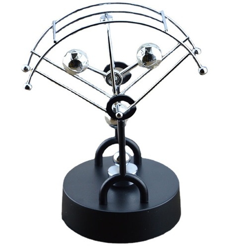 Metal chaos pendulum ball rocker, creative scientific and educational instrument, parachute fan-shaped perpetual motion instrument, home decoration crafts