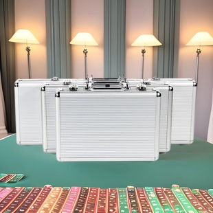 Chip Box Texas Hold'Em Chip Rack Set Chip Tray Points Card Storage Box Satchel Aluminum Box