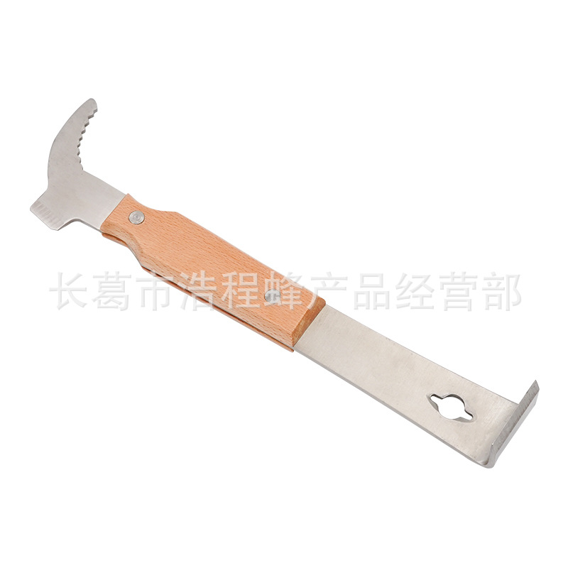 Apicultura de acero inoxidable raspador multifuncional equipo de apicultura miel colección herramienta de limpieza apicultura semi-rojo cuchillo de boca plana cuchillo de limpieza facial