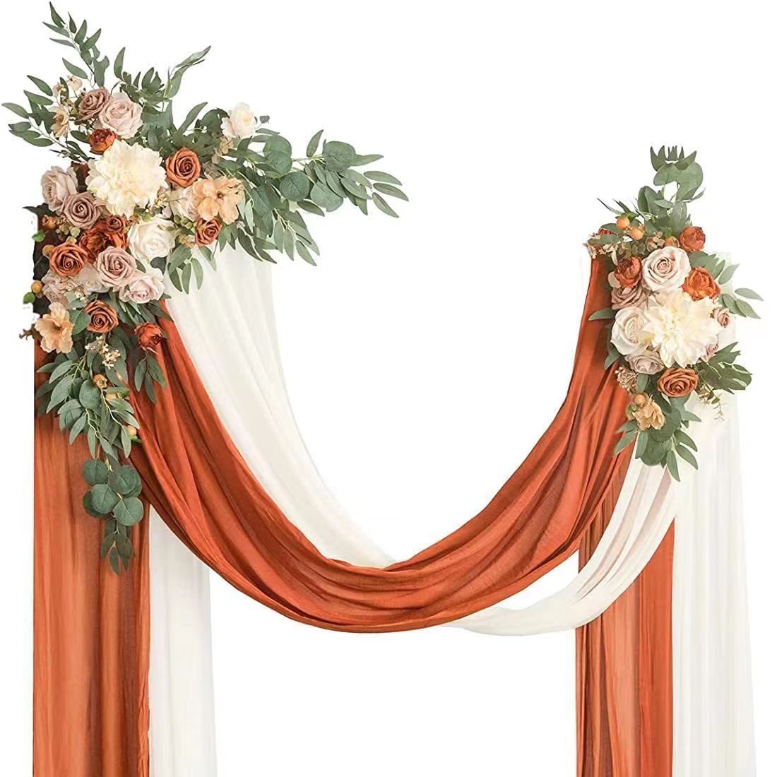 Amazon Wedding Arched Archery Four-Piece Suite Artificial Flower Welcome Plaque Fake Flowers Outdoor Decoration Flower Art Scene Decoration