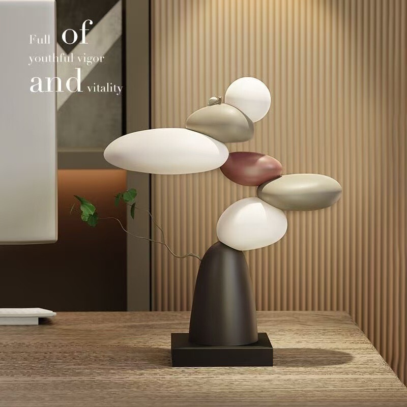 Modern Minimalist Resin Ornaments, Creative Pebble Art Decorations, Living Room Entrance Light Luxury Home Furnishings