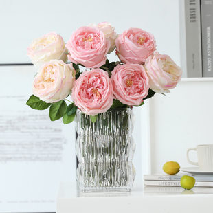 Simulation Flower Wet Wet Senior Austin Rose Wedding Decoration Flower Photo Table Swing Hot