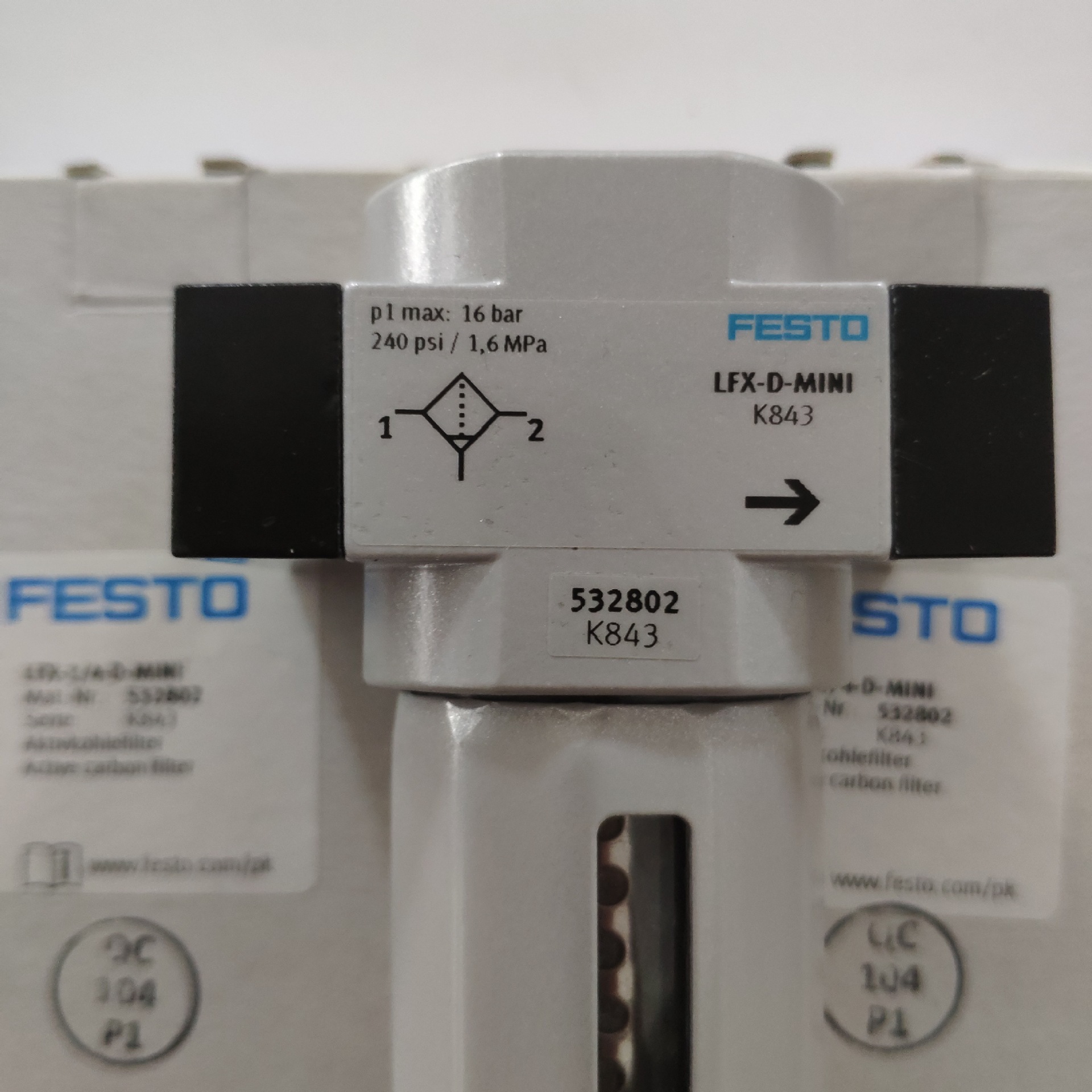 德国FESTO活性炭过滤器LFX-1/4-D-MINI全新原装532802调压阀议价